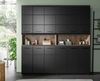 Badezimmer Hochschrank Set Cover in schwarz und Eiche 180 x 185 cm Bild 4