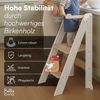 Bellabino 'Tay' Lernturm für Kinder ab 1 Jahr, Tritt 2-fach höhenverstellbar, weiß/natur, Birke Sperrholz, klappbar, Tritthocker bis 50 kg belastbar Bild 5