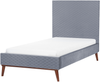 Bett mit Lattenrost BAYONNE 90 x 200 cm Samtstoff Grau Bild 4