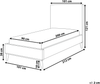 Bett mit Lattenrost BAYONNE 90 x 200 cm Samtstoff Grau Bild 2
