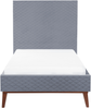 Bett mit Lattenrost BAYONNE 90 x 200 cm Samtstoff Grau Bild 5