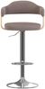 vidaXL 2 Stk. Barhocker Bugholz und Stoff Taupe 327339 Bild 3