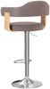 vidaXL 2 Stk. Barhocker Bugholz und Stoff Taupe 327339 Bild 5