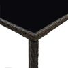 vidaXL Garten-Bartisch Braun 70x70x110 cm Poly Rattan und Glas 313457 Bild 5