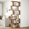 vidaXL Raumteiler-Bücherregal 6 Etagen Artisan-Eiche 70x24x193 cm 858092 Bild 4
