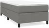 vidaXL Polsterbett, Stoff, Dunkelgrau, 80x200 cm, Schwarz Bild 2