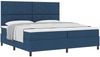 vidaXL Boxspringbett mit Matratze mit Kopfteil Blau 200 x 200 cm Stoff 3339496 Bild 2