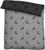 biberna Baumwoll-Satin Bettwäsche 0614609 HIRSCH, sturmgrau, 1x 155x220 cm + 1x 80x80 cm Bild 2