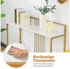 COSTWAY Konsolentisch, Marmoroptik, goldfarbenes Metallgestell, 120cm Bild 4