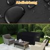 Gartenbank Schutzhülle 2/3 Sitzer UV-Wasserdicht 165 cm Schwarz Bild 3