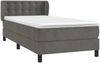 vidaXL Boxspringbett mit Matratze Dunkelgrau 90x200 cm Samt, Härtegrad: H2 [3127710] Bild 3