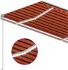 vidaXL Markise Manuell Einziehbar mit LED 350x250 cm Orange Braun 3068885 Bild 5