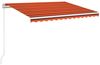 vidaXL Markise Manuell Einziehbar mit LED 350x250 cm Orange Braun 3068885 Bild 2