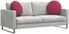 vidaXL Sitzkissen 2 pcs Weinrot Ø50 x 19 cm Samt 42014179 Bild 3