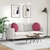 vidaXL Sitzkissen 2 pcs Weinrot Ø50 x 19 cm Samt 42014179 Bild 4