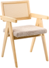 Esszimmerstuhl 2er Set AVA Holz Hellbraun Taupe Bild 5