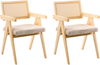 Esszimmerstuhl 2er Set AVA Holz Hellbraun Taupe Bild 4