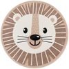 KADIMA DESIGN Kinderteppich waschmaschinenwaschbar Löwe Kinderzimmer Kinderteppich, Rund, Höhe: 4 mm, 100% Polyester, Rücken aus Felt + Dots, Rund, 80Dcm, Beige Bild 2