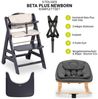Hauck Hochstuhl Beta Plus Newborn Set - Eco - Dark Grey, Holz Babyhochstuhl ab Geburt mit Neugeborenensufsatz & Sitzkissen Bild 2