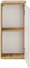 Badezimmer Hängeschrank LUTON-56, Hochglanz weiß, Wotan Eiche Nb, B/H/T ca. 35/75/22 cm Bild 4