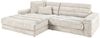 KAWOLA Sofa LANA Ecksofa Cord cremeweiß Recamiere links 83 x 205 x 296 cm Bild 2