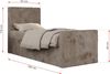 Boxspringbett 90x200 TILIO DUO inkl. Bettkasten & 7-Zonen Multipocket-Matratze, Modernes Jugendbett, Einzelbett - Hellbraun Cord - H4 - Rechts Bild 5