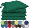 NatureMark 4er Set Stuhlkissen mit Bändern Gr. 40x40 cm Sitzkissen gefüllt, Dunkel grün Bild 5