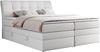 Boxspringbett, Stauraumbett, Bett mit Multipocket-Matratze und Topper - GOLD-10-KING - 180x200cm - Weiß Kunstleder - H3 Bild 3