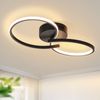 ZMH Moderne LED Deckenleuchte Wohnzimmer Schwarz 12W Innen 3000K Warmweiß LED Bild 2