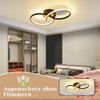 ZMH Moderne LED Deckenleuchte Wohnzimmer Schwarz 12W Innen 3000K Warmweiß LED Bild 4