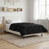 vidaXL Ganzjahresbettdecke Gepolstert Schwarz 140 x 220 cm 42026259 Bild 1