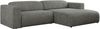 Ecksofa PASADENA, freistehendes Ecksofa, breite Armlehnen, Federsitz - rechts - Grau Stoff Bild 4