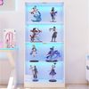 Flieks Glasvitrine Eckvitrine mit LED-Beleuchtung und 4 Glastüren (80x35x170 cm, 1-St) Standvitrine Eckschrank Hochschrank Sammlervitrine mit 4 Fächern Weiß Bild 2