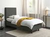 Bett verstellbar Stoff CASTELLAN 80 x 200 cm Dunkelgrau Bild 3