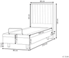 Bett verstellbar Stoff CASTELLAN 80 x 200 cm Dunkelgrau Bild 2