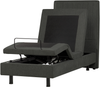 Bett verstellbar Stoff CASTELLAN 80 x 200 cm Dunkelgrau Bild 5