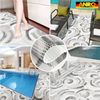 ANRO Schaum-Badematte pflegeleicht Kreis rutschfeste Duschmatte mit Drainage, Höhe 5 mm, Drainage, hält die füße warm, isolierend, Kunststoff, Rechteckig, Weichschaummatte 100x65cm Rechteckig RAW Grau Bild 4