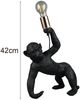 Große Tischleuchte BOBO ausgefallene Affenlampe Schwarz, Höhe 42cm Bild 4