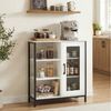 COSTWAY Sideboard, Küchenbuffet mit Tür, offenen Ablagen Anrichteschrank Bild 2