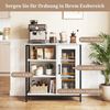 COSTWAY Sideboard, Küchenbuffet mit Tür, offenen Ablagen Anrichteschrank Bild 3