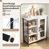 COSTWAY Sideboard, Küchenbuffet mit Tür, offenen Ablagen Anrichteschrank Bild 4