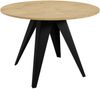 Esstisch Grento 90 mit Einlegeplatte, Beine aus Stahl (Farbe: Schwarz / Eiche Lancelot) Bild 3