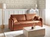 Schlafsofa 3-Sitzer EGGE Samtstoff Goldbraun Bild 3