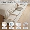 Holzbett 90x200 mit Matratze 2 Bettkästen Bett Eiche Braun Weiß Holz Bettgestell Jugendbett Einzelbett Bild 5