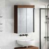 vidaXL Badezimmerspiegelschrank TULUM Braun Eichen-Optik Holzwerkstoff 880368 Bild 4
