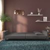 vidaXL Schlafsofa 2-Sitzer mit 2 Kissen Dunkelgrau Samt 375919 Bild 3