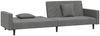 vidaXL Schlafsofa 2-Sitzer mit 2 Kissen Dunkelgrau Samt 375919 Bild 4