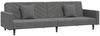 vidaXL Schlafsofa 2-Sitzer mit 2 Kissen Dunkelgrau Samt 375919 Bild 2