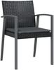 vidaXL Gartenstühle mit Kissen 6 Stk. Schwarz 56,5x57x83cm Poly Rattan 3187080 Bild 3