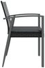 vidaXL Gartenstühle mit Kissen 6 Stk. Schwarz 56,5x57x83cm Poly Rattan 3187080 Bild 5